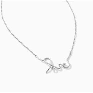 Stella & Dot Love Necklace in silver